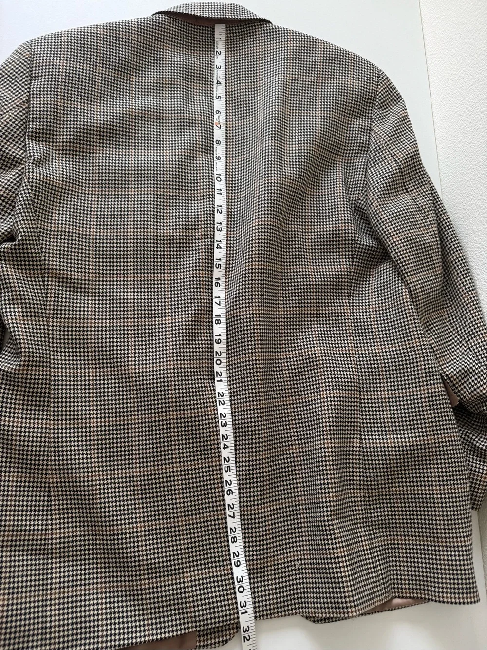 Vintage Lauren Ralph Lauren 42R Houndstooth 100% Wool Blazer Macy's Men's Store